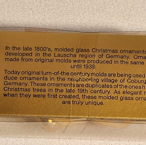 Vintage Blown Glass Teddy Bear Ornament West German Original Unopened Box - Picture 8 of 10